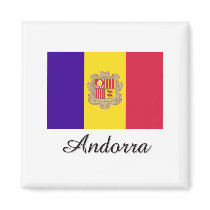 Andorra Flag Design Refrigerator Magnets