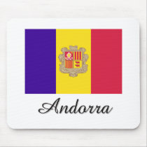 Andorra Flag Design Mouse Pad