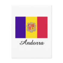 Andorra Flag Design Post Cards