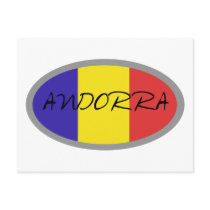Andorra flag design! postcard