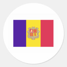 Andorra FLAG International Sticker