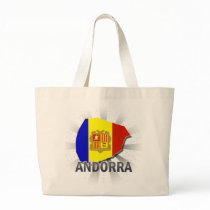 Andorra Flag Map 2.0 Canvas Bags