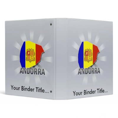 Andorra Flag Map 2.0 3 Ring Binder by representmycountry