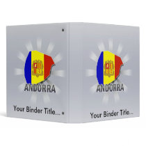 Andorra Flag Map 2.0 3 Ring Binder