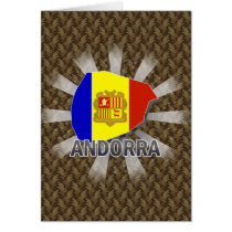 Andorra Flag Map 2.0 Greeting Card