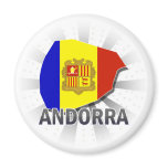 Andorra Flag Map 2.0 Refrigerator Magnet
