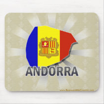 Andorra Flag Map 2.0 Mousepad