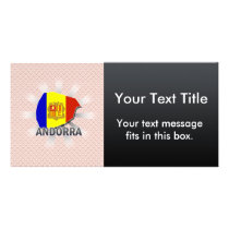 Andorra Flag Map 2.0 Personalized Photo Card