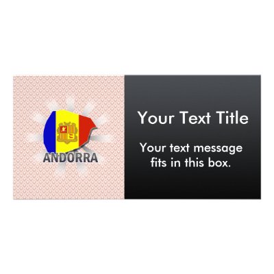 Andorra Flag Map 2.0 Personalized Photo Card by representmycountry