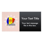 Andorra Flag Map 2.0 Personalized Photo Card