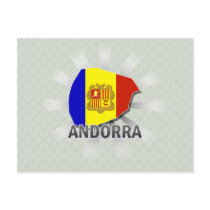 Andorra Flag Map 2.0 Post Card