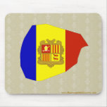 Andorra Flag Map full size Mouse Pad