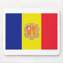 Andorra flag mouse pads