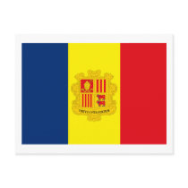 Andorra Flag Postcard postcards