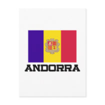 Andorra Flag Post Card