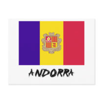Andorra Flag Postcard