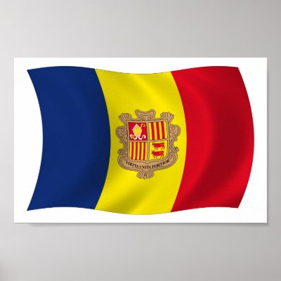 Andorra Flag Poster Print by LivingFlags2