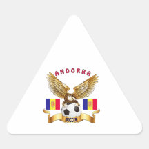 Andorra Football Designs Triangle Stickers