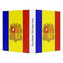 Andorra High quality Flag 3 Ring Binder