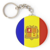 Andorra High quality Flag Key Chain
