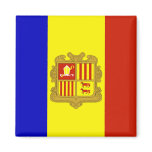 Andorra High quality Flag Fridge Magnet