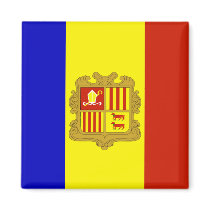 Andorra High quality Flag Fridge Magnet