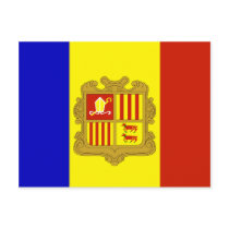 Andorra High quality Flag Postcard