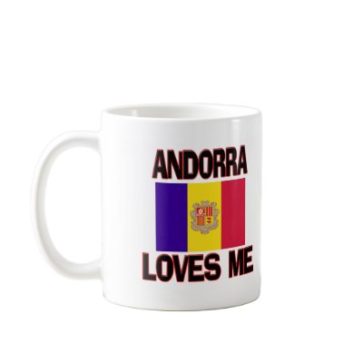 Andorra Loves Me Coffee Mugs by flagshirt