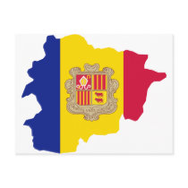 Andorra map AD Post Cards