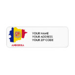 ANDORRA MAP RETURN ADDRESS LABEL