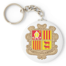 Andorra Official Coat Of Arms Heraldry Symbol Key Chains