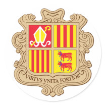 Andorra Official Coat Of Arms Heraldry Symbol Sticker