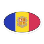 Andorra Oval Flag Sticker
