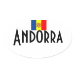Andorra Oval Sticker stickers