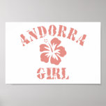 Andorra Pink Girl Posters