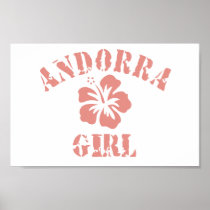 Andorra Pink Girl Posters
