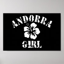 Andorra Pink Girl Posters