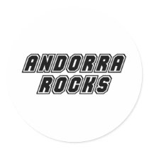 Andorra Rocks Round Sticker