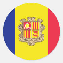 Andorra Round Sticker