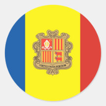 Andorra Round Sticker