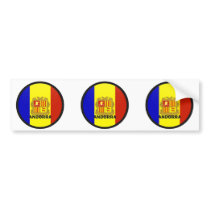 Andorra Roundel quality Flag Bumper Stickers