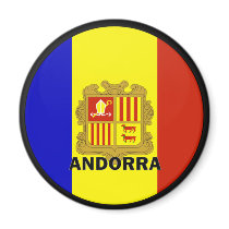 Andorra Roundel quality Flag Magnet