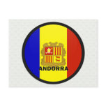 Andorra Roundel quality Flag Postcard