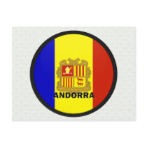 Andorra Roundel quality Flag Postcard