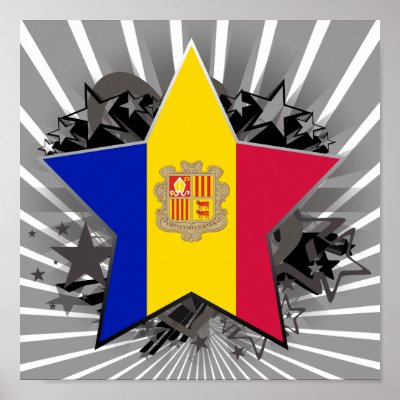 Andorra Star Posters by FlagCenter