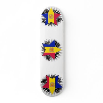 Andorra Star Skate Board Deck by FlagCenter