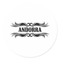 Andorra Round Sticker