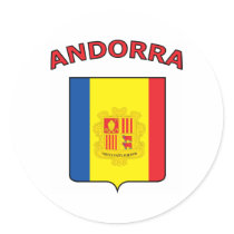 Andorra Round Stickers