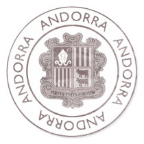 Andorra Round Sticker