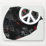 Andorra Trendy Peace Sign with Andorran map Mouse Pads